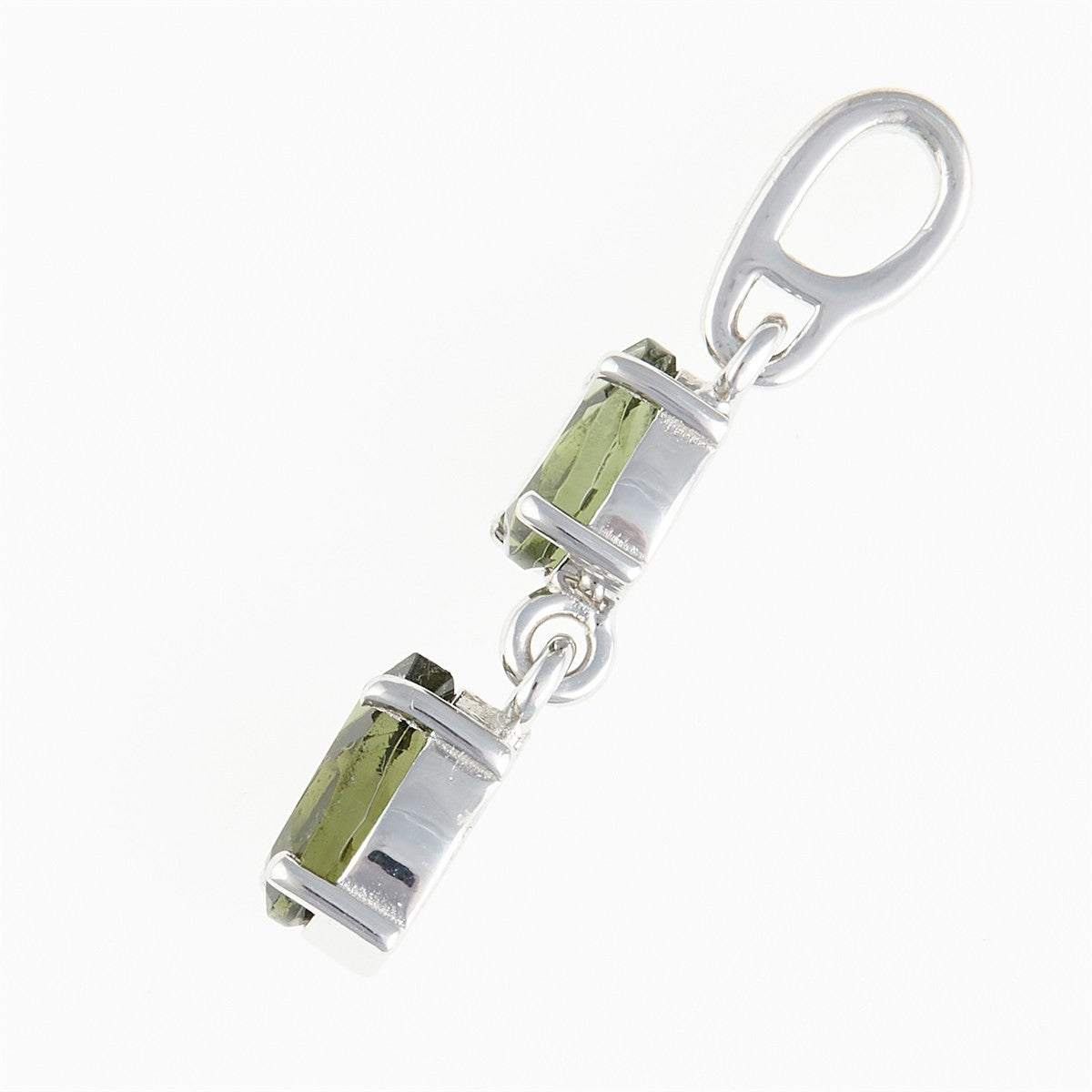 Silver pendant with moldavites 313