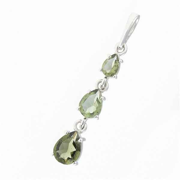 Silver pendant with moldavites 314