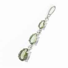 Silver pendant with moldavites 314