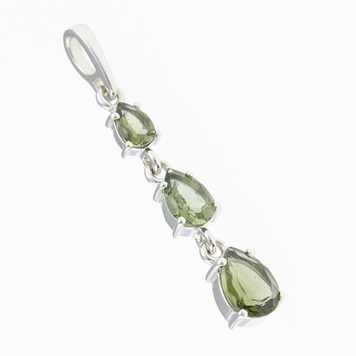 Silver pendant with moldavites 314