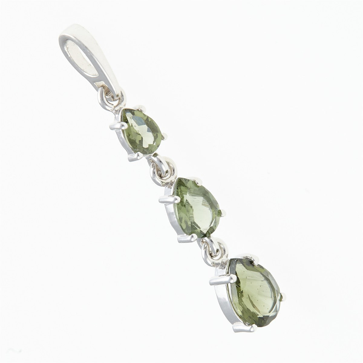 Silver pendant with moldavites 314
