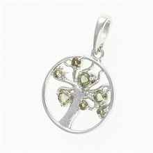 Silver pendant with moldavites - Tree of life 365