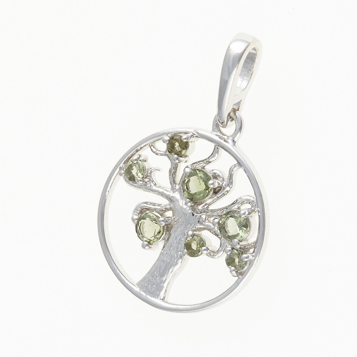 Silver pendant with moldavites - Tree of life 365
