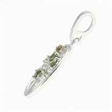 Silver pendant with moldavites - Tree of life 365