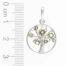 Silver pendant with moldavites - Tree of life 365