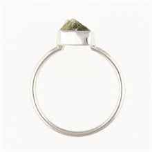 Anello in argento con pietra naturale moldavite 011B