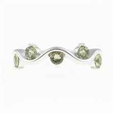 Anello in argento con Moldaviti 098