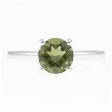 Anello Argento con moldavite 107