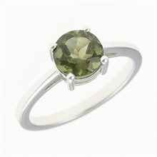 Anello Argento con moldavite 107