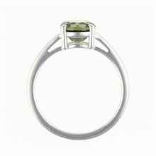 Anello Argento con moldavite 107