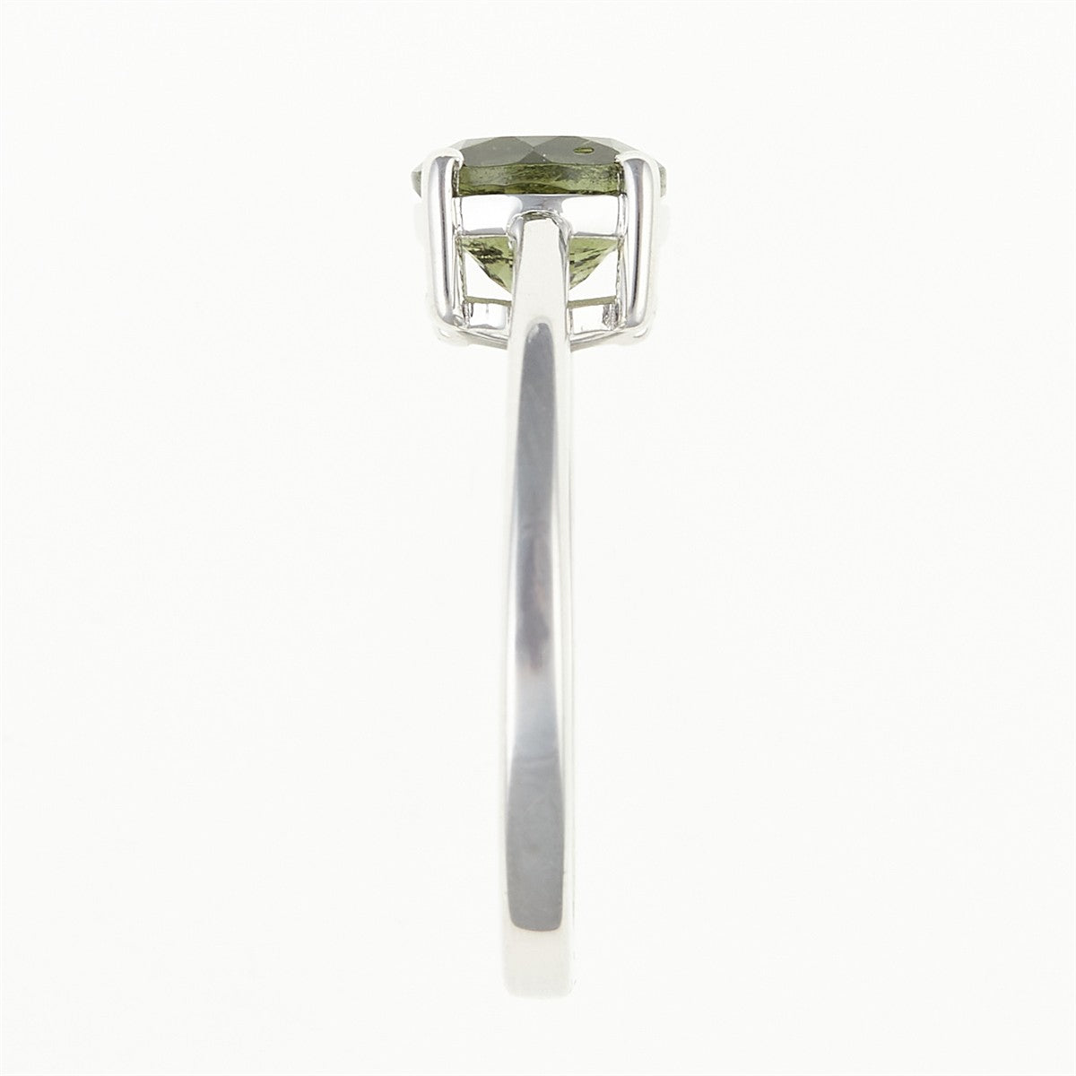 Silver ring with moldavite 107
