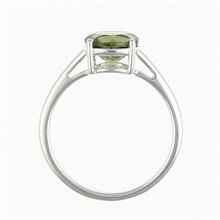 Silver ring with moldavite 108