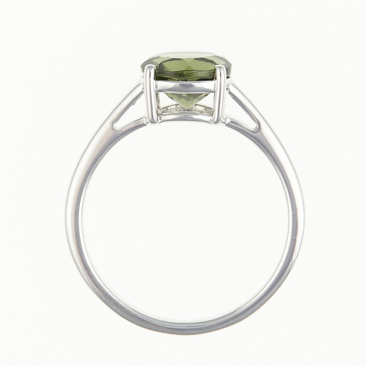Silver ring with moldavite 108