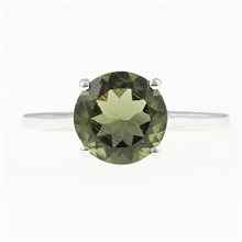 Silver ring with moldavite 109