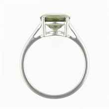 Silver ring with moldavite 109