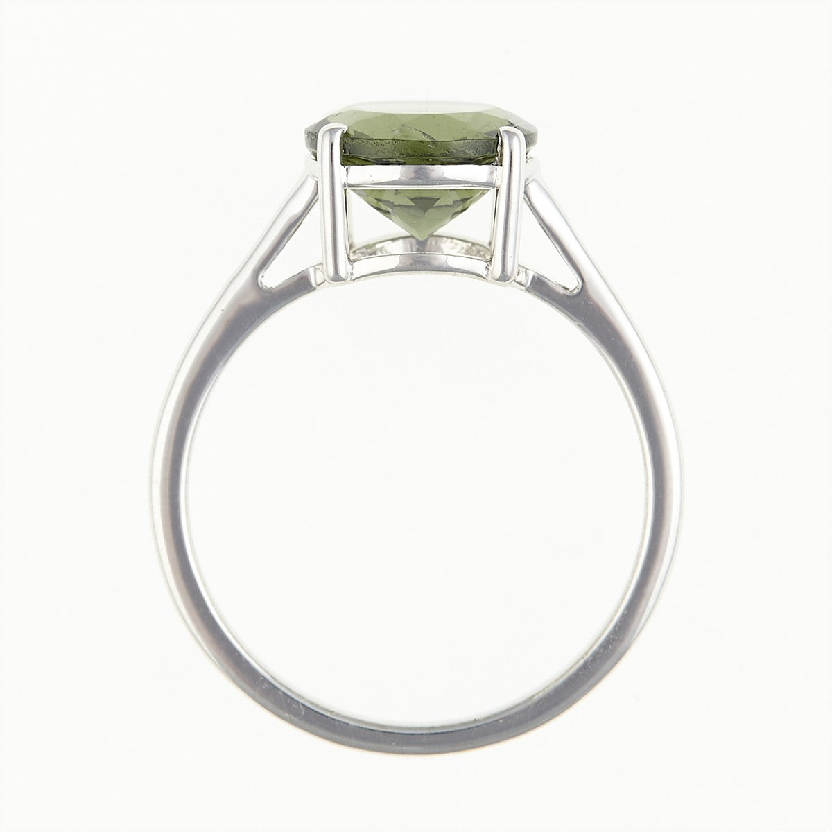 Silver ring with moldavite 109