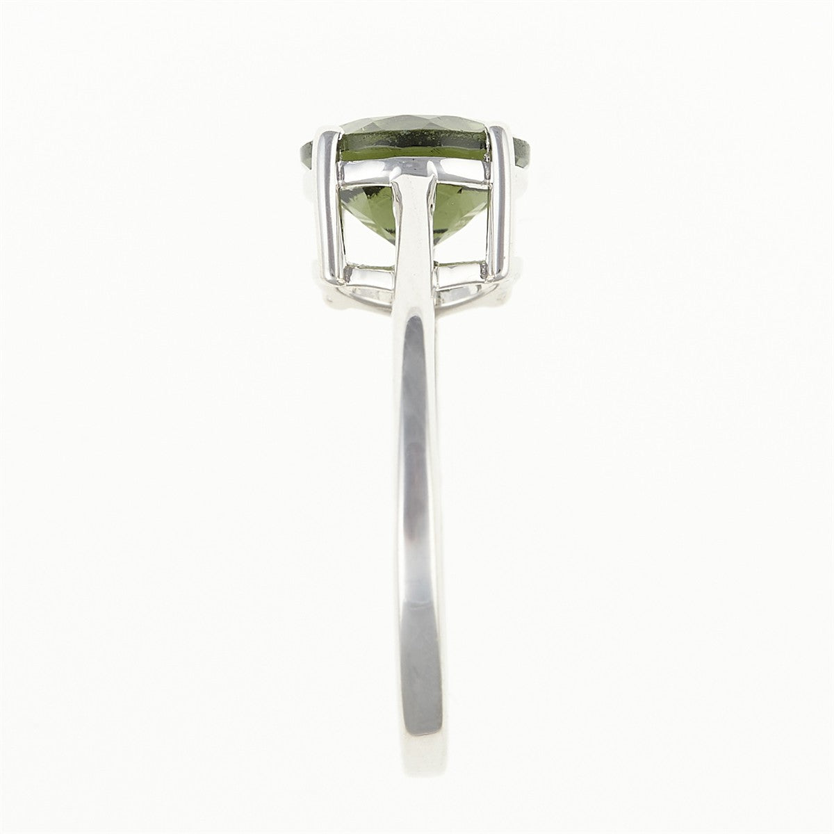 Silver ring with moldavite 109