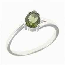 Anello Argento con moldavite 236