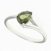 Anello Argento con moldavite 236