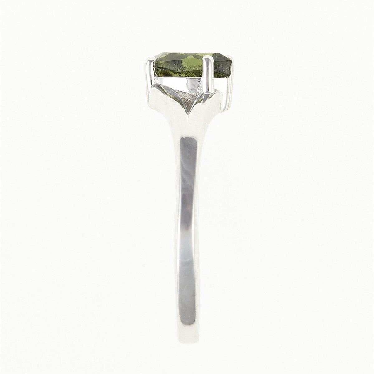 Silver ring with moldavite 236