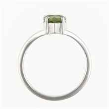 Silver ring with moldavite 262