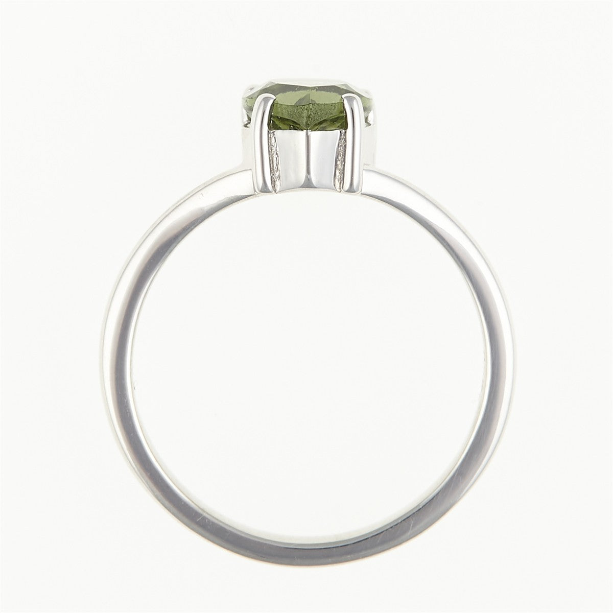 Silver ring with moldavite 262