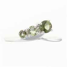 Anello in argento con Moldaviti 267