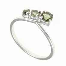 Anello in argento con Moldaviti 267