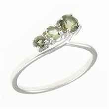 Anello in argento con Moldaviti 267
