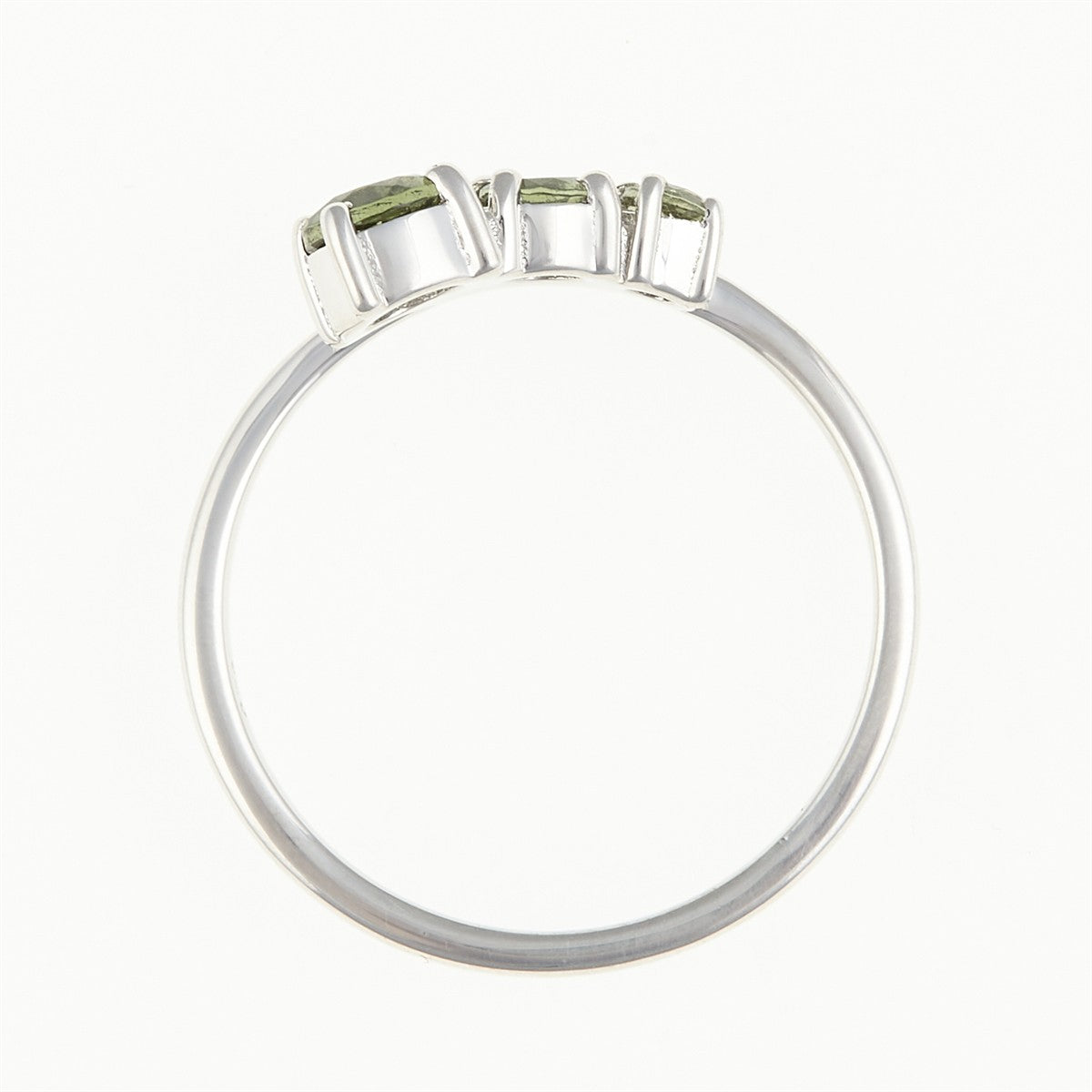 Silver ring with moldavites 267