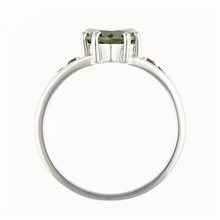 Anello in argento con moldavite e granati 283G