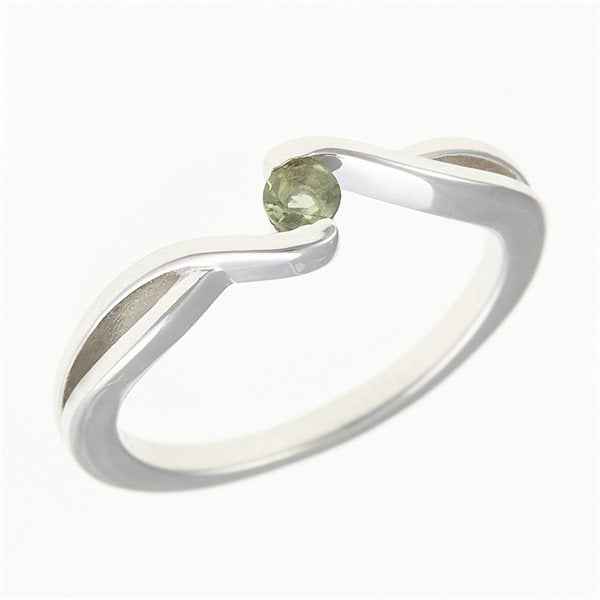 Anello Argento con moldavite 433