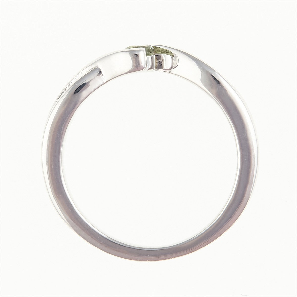 Silver ring with moldavite 433