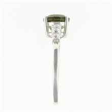 Anello in argento con moldavite e zirconi 434Z
