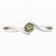 Silver ring with moldavite 435A