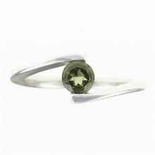 Anello Argento con moldavite 491