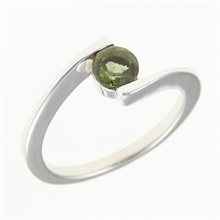 Anello Argento con moldavite 491